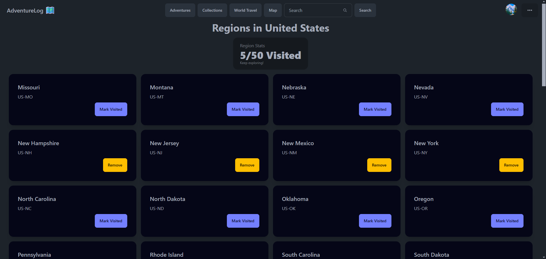 Region Page